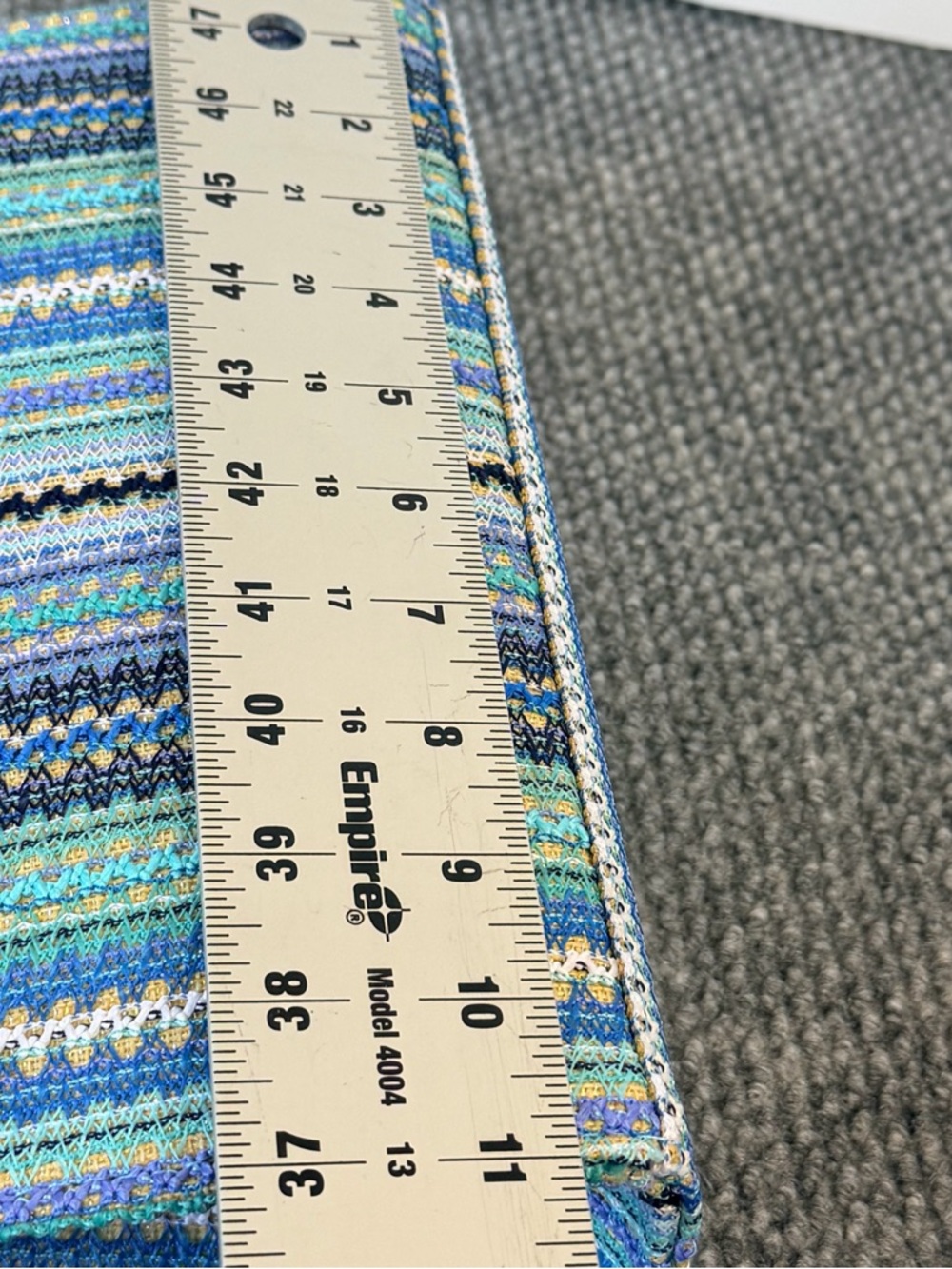 Savannah Blue & Aqua Striped Beaded-Handle Clutch - Picture 6 of 9